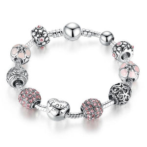 Bracelet Femme Aïka - charms de cristal quartz rose