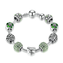 Bracelet Femme Aïka - charms de cristal émeraude