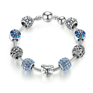Bracelet Femme Aïka - charms de cristal saphir