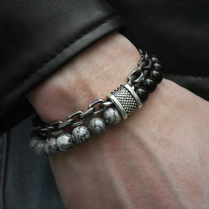 Bracelet Enguerran perles et métal